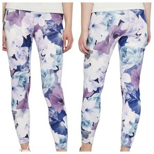 NWT XL Old Navy Active Elevate High Rise Purple Floral Leggings 7/8 Ankle